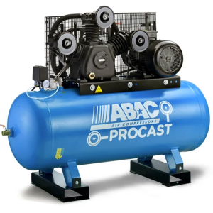 ABAC AIR COMPRESSOR, BELT DRIVE STATIONARY 3 PHASE, 7.5HP, 270LTR, FAD 950 L/MIN