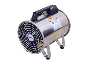 TRADEMASTER 200MM HEAVY DUTY PORTABLE VENTILATOR, STAINLESS STEEL HOUSING & GRILLS