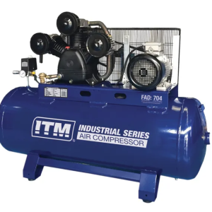 ITM AIR COMPRESSOR, BELT DRIVE STATIONARY 3 PHASE, 7.5HP 270LTR FAD 704 L/MIN