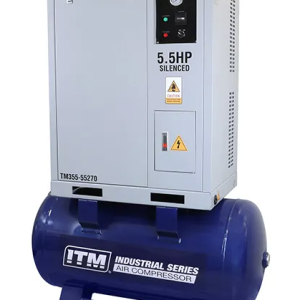 ITM AIR COMPRESSOR, SILENCED CABINET 3 PHASE, 5.5HP, 270LTR, FAD 465 L/MIN