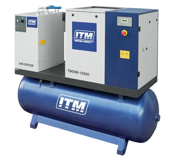 ITM AIR COMPRESSOR ROTARY SCREW WITH REFRIGERATED DRYER, 3 PHASE, 15HP, 500LTR, FAD 1620