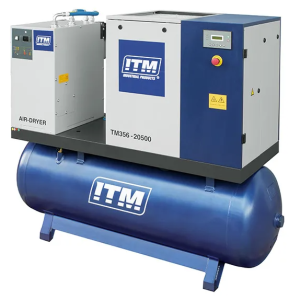 ITM AIR COMPRESSOR ROTARY SCREW WITH REFRIGERATED DRYER, 3 PHASE, 20HP, 500LTR, FAD 1980