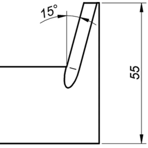 ITM I.D. CHAMFER TOOL BIT, IC15/55, 15 DEG X 55MM HIGH, TO SUIT PRO10PB BEVELLER